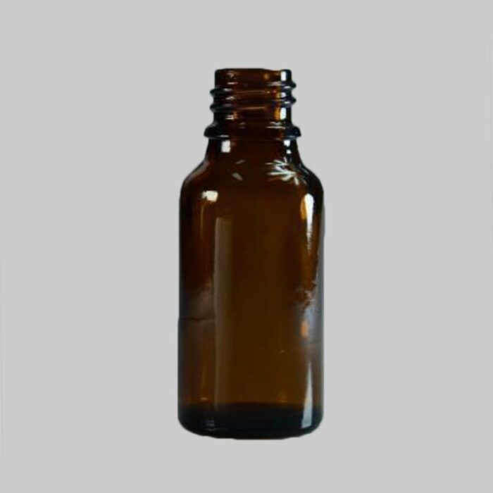 a brown glass 20ml bottle
