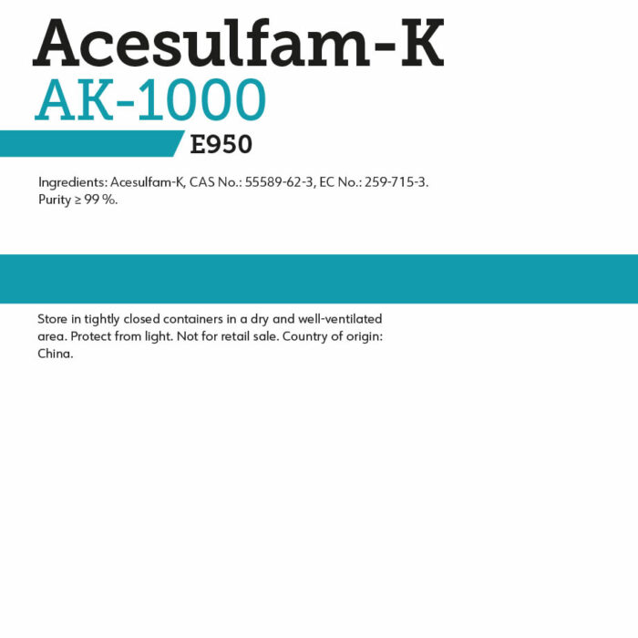 acesulfam-k ak-1000 e950 label