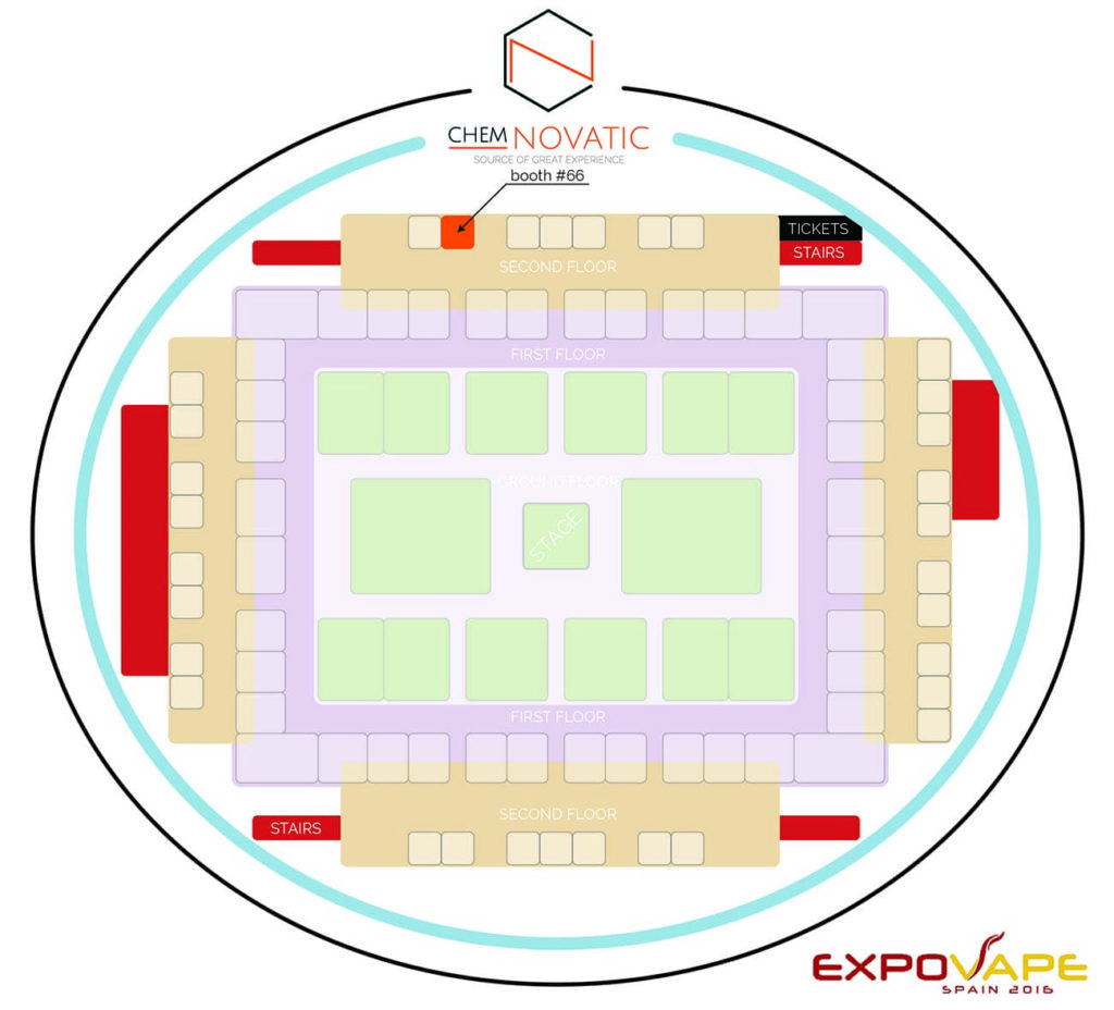 expo vape spain 2016 map and chemnovatic stand marked