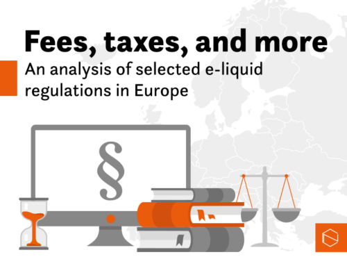 Taxas, impostos e muito mais – uma análise de regulamentos de e-líquidos selecionados na Europa