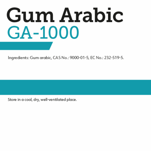 gum arabic ga-1000 label