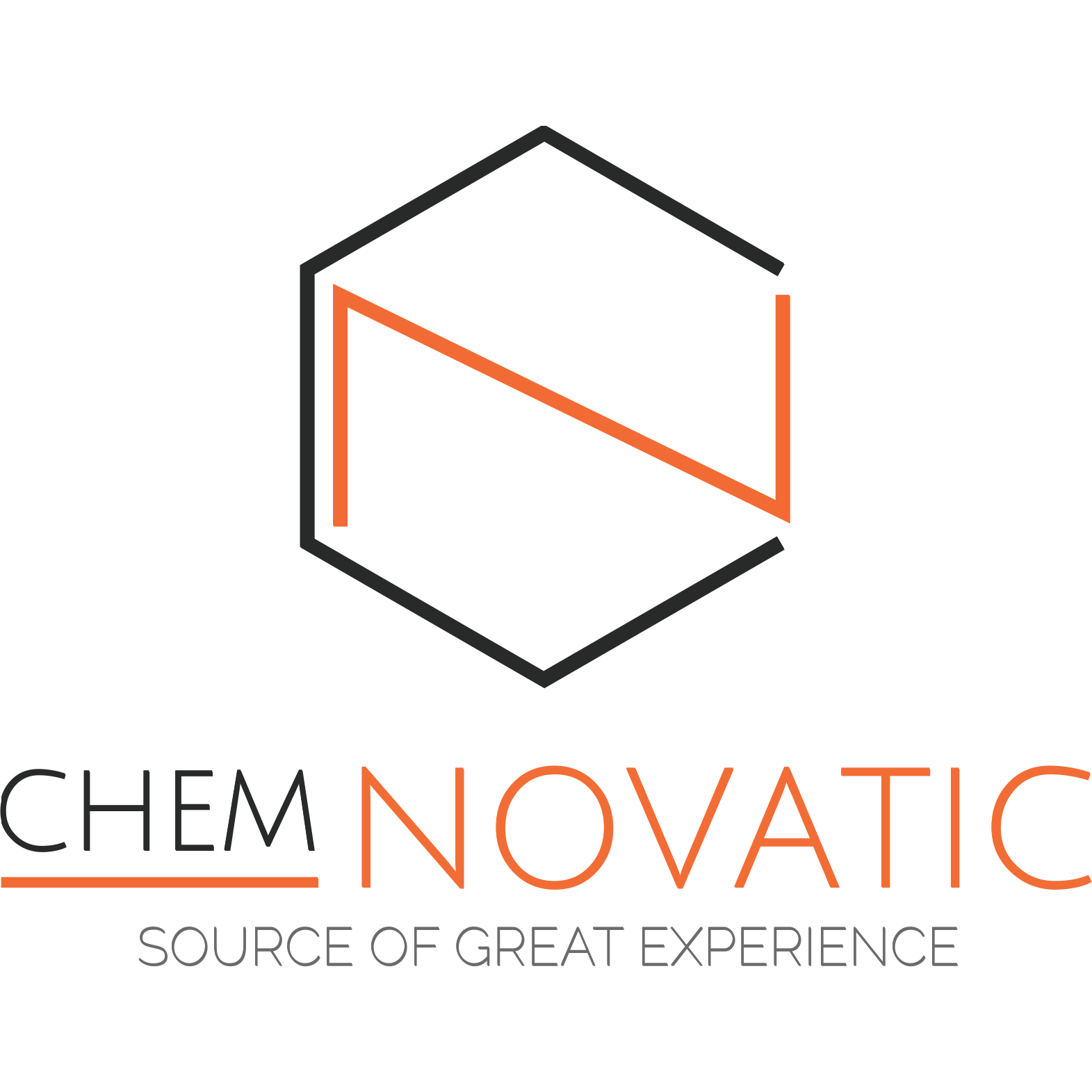 chemnovatic logo and motto: source of great experience