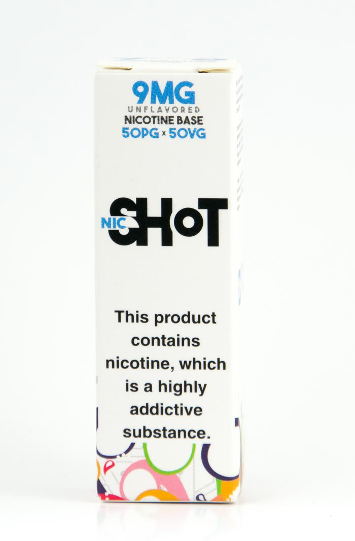 9mg unflavoured nicotine base, nicshot