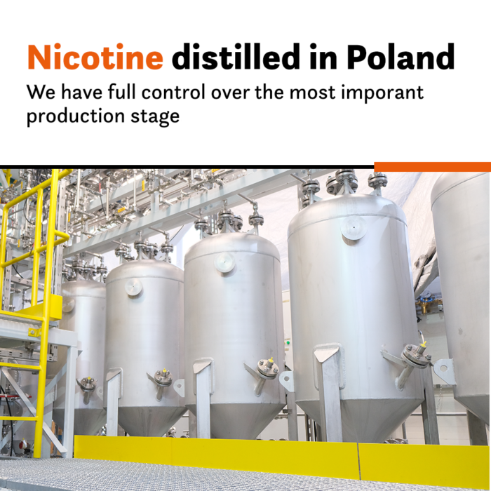 Nicotine distilled in Poland