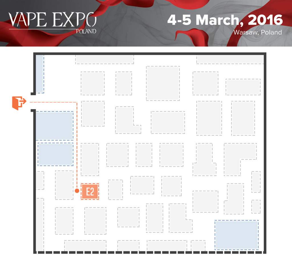 map of vape expo poland 2016 with chemnovatic stand marked