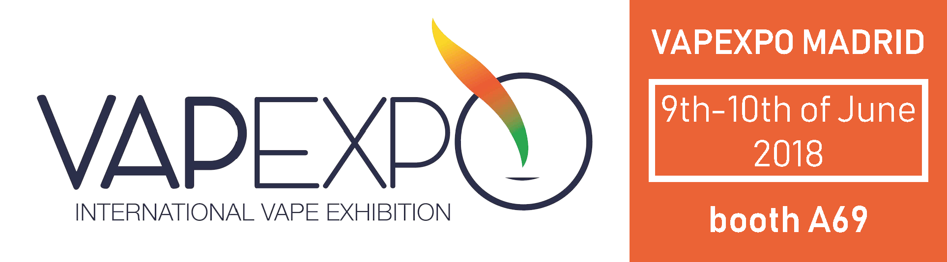 vapexpo international vape exhibition, vapexpo Madrid, 9th-10th of June 2018, booth a69